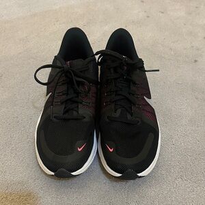 Black and Pink Athletic Sneakers
